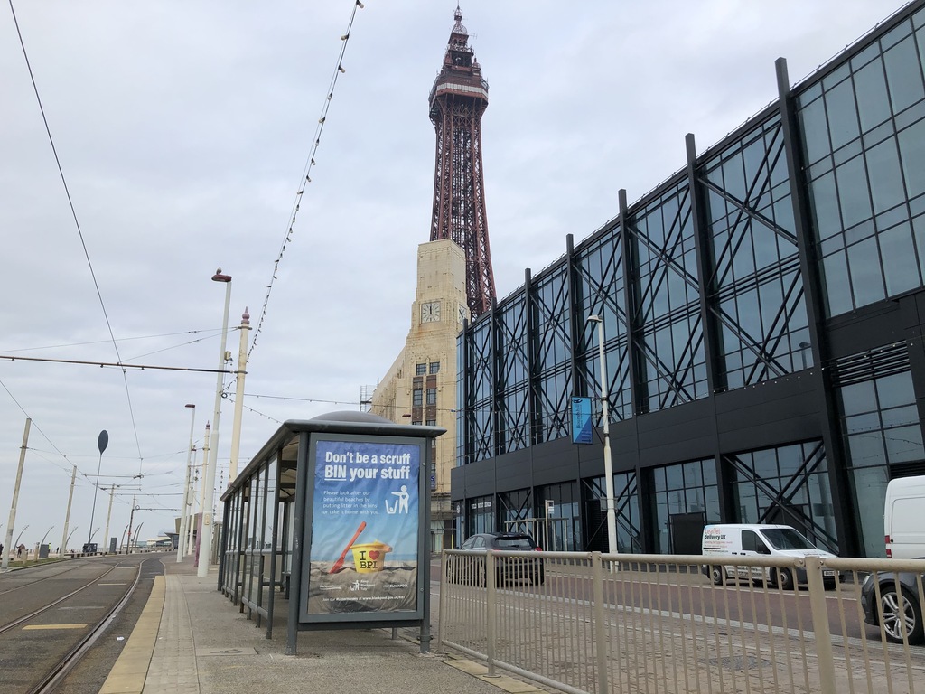 Tram shelter in Blackpool