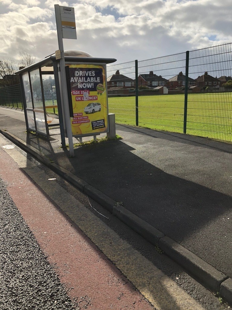 Bus shelter in Blackpool