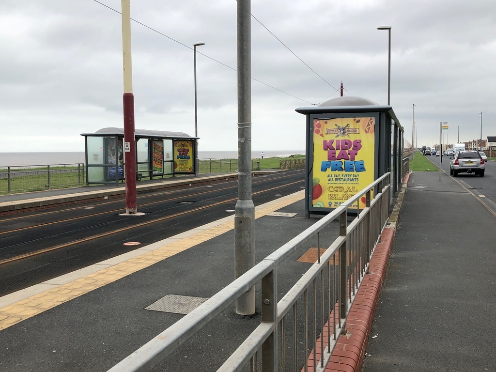 Tram shelter in Blackpool